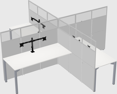 Quad office cubicles