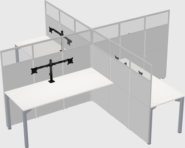 Quad office cubicles