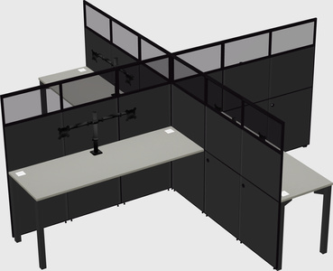 Quad office cubicles