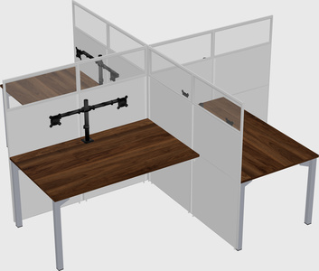 Quad office cubicles