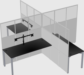 Quad office cubicles