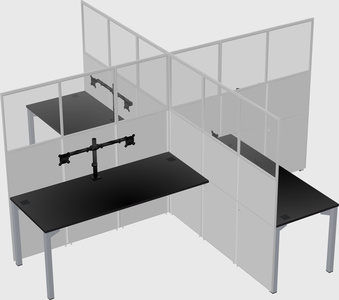 Quad office cubicles