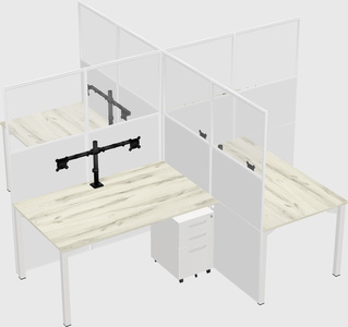 Quad office cubicles