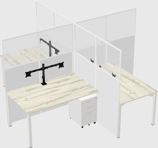 Quad office cubicles