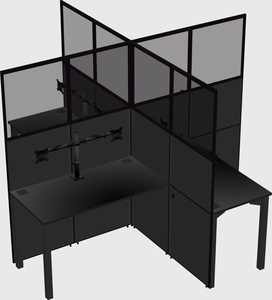 Quad office cubicles