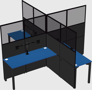 Quad office cubicles
