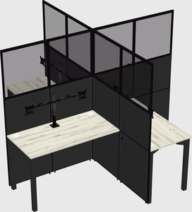 Quad office cubicles