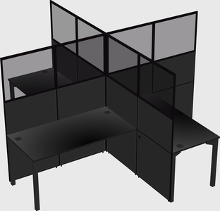 Quad office cubicles