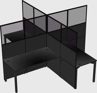 Quad office cubicles