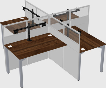 Quad office cubicles