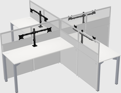 Quad office cubicles