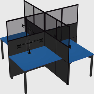 Quad office cubicles