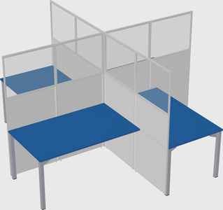 Quad office cubicles
