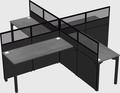 Quad office cubicles