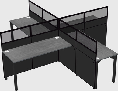 Quad office cubicles