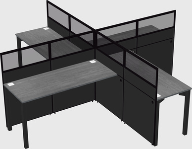 Quad office cubicles
