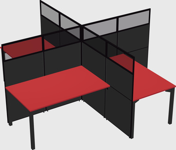 Quad office cubicles