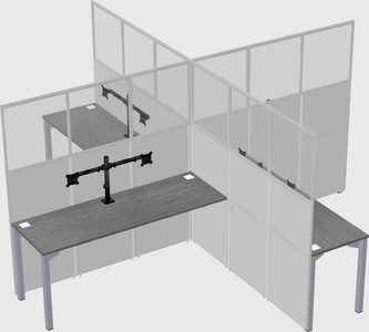 Quad office cubicles