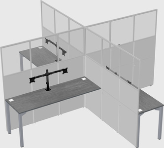 Quad office cubicles