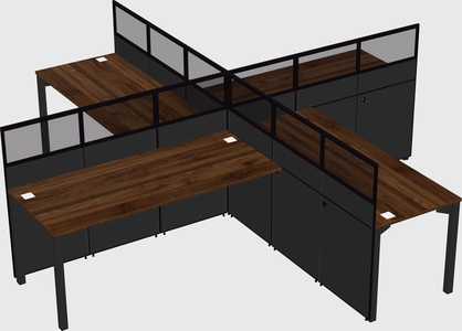 Quad office cubicles