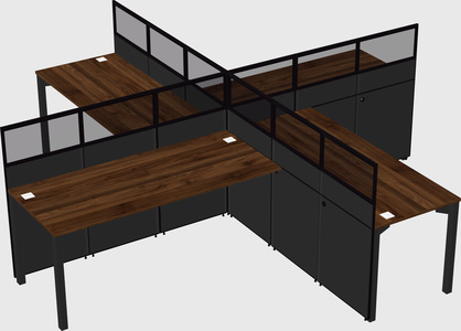 Quad office cubicles