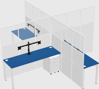 Quad office cubicles