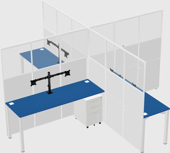 Quad office cubicles