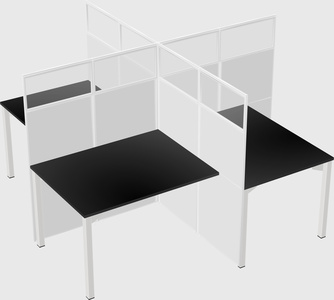 Quad office cubicles