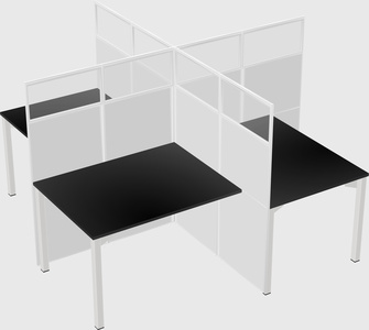 Quad office cubicles