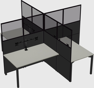 Quad office cubicles