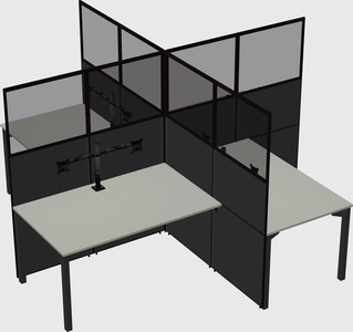 Quad office cubicles