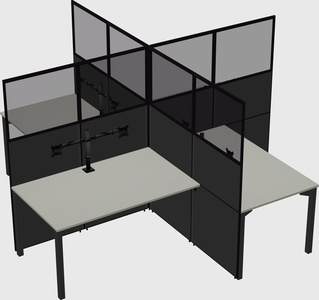Quad office cubicles