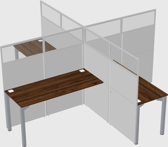 Quad office cubicles