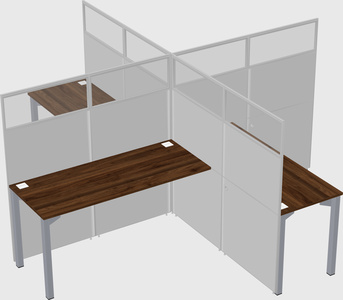 Quad office cubicles