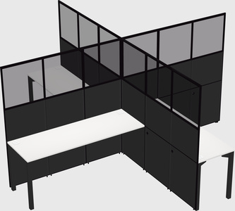 Quad office cubicles