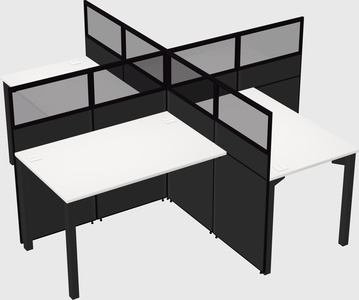 Quad office cubicles