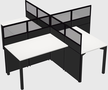 Quad office cubicles