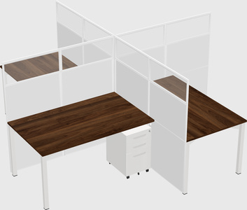 Quad office cubicles