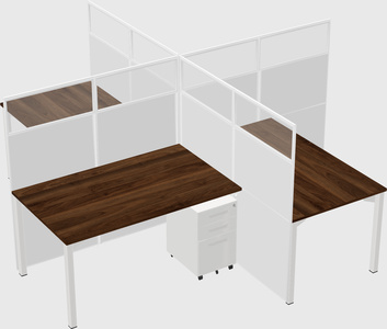 Quad office cubicles
