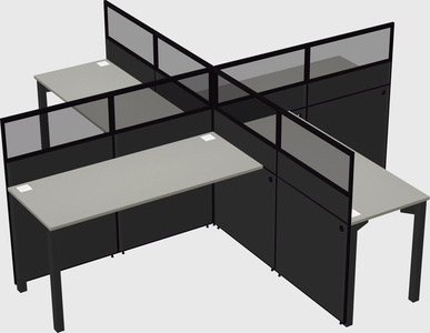 Quad office cubicles