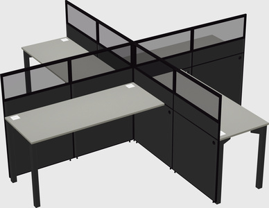 Quad office cubicles