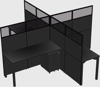 Quad office cubicles