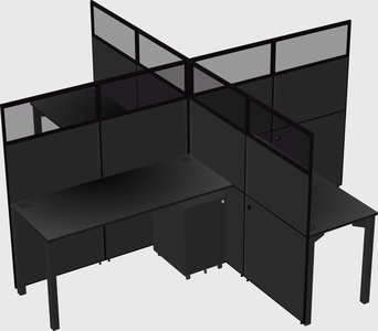 Quad office cubicles