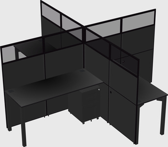 Quad office cubicles