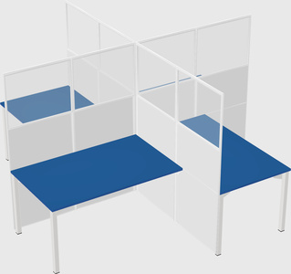 Quad office cubicles