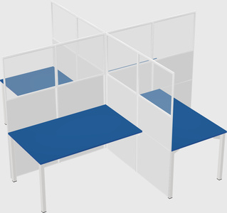 Quad office cubicles