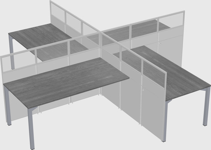 Quad office cubicles