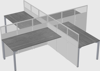 Quad office cubicles
