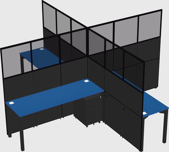 Quad office cubicles