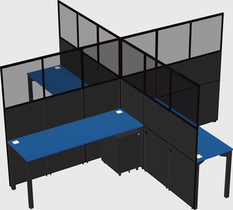 Quad office cubicles